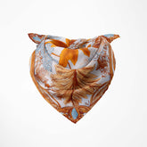 GOLDEN FOLIAGE SILK BANDANA